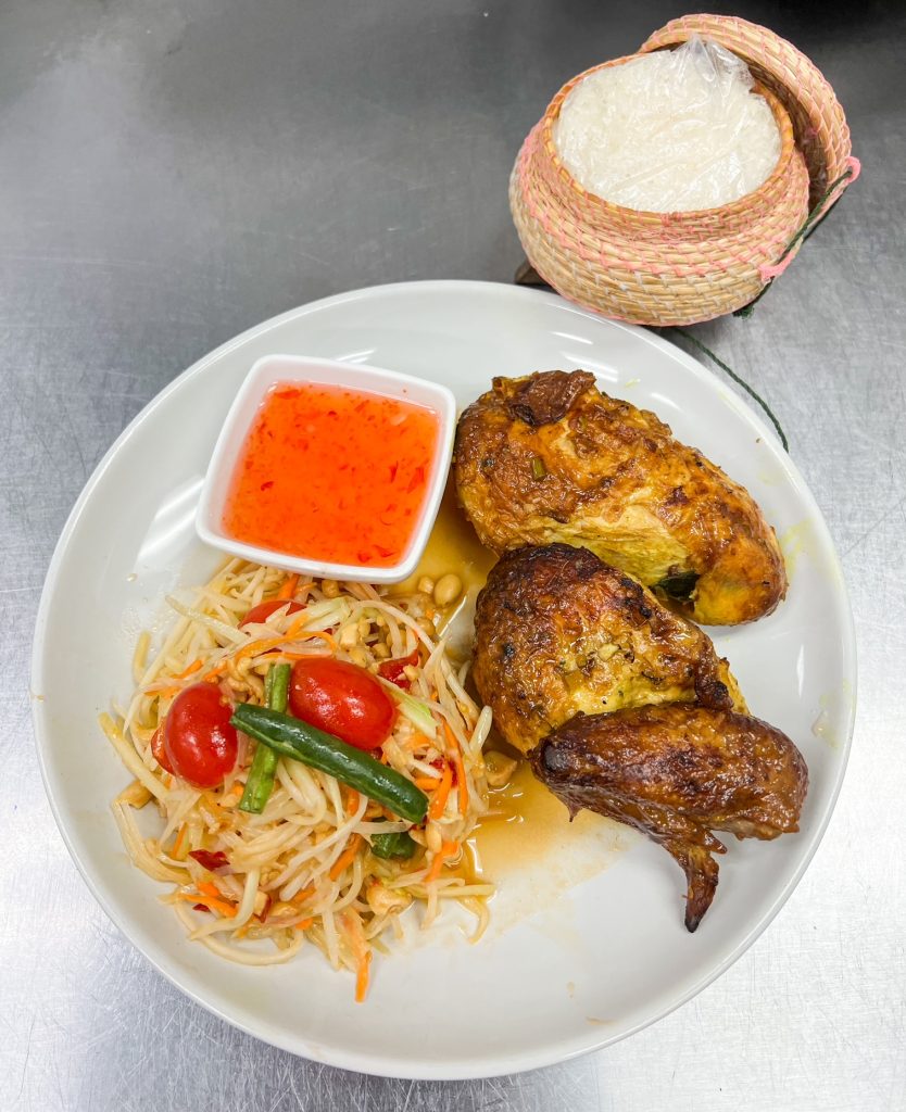 Thai Roasted Chicken and Papaya Salad